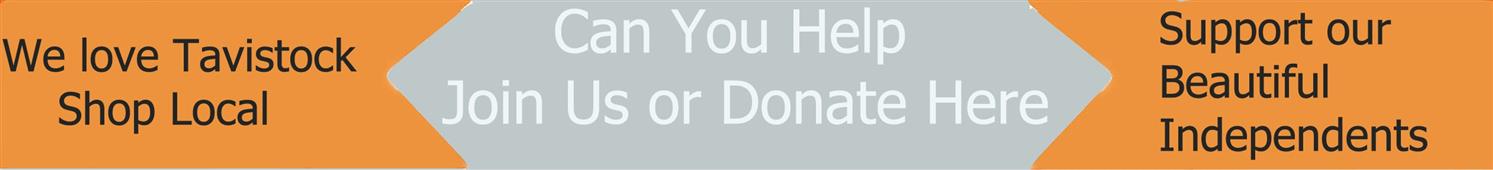 A banner endorsing local independent shops and a link to our giving site