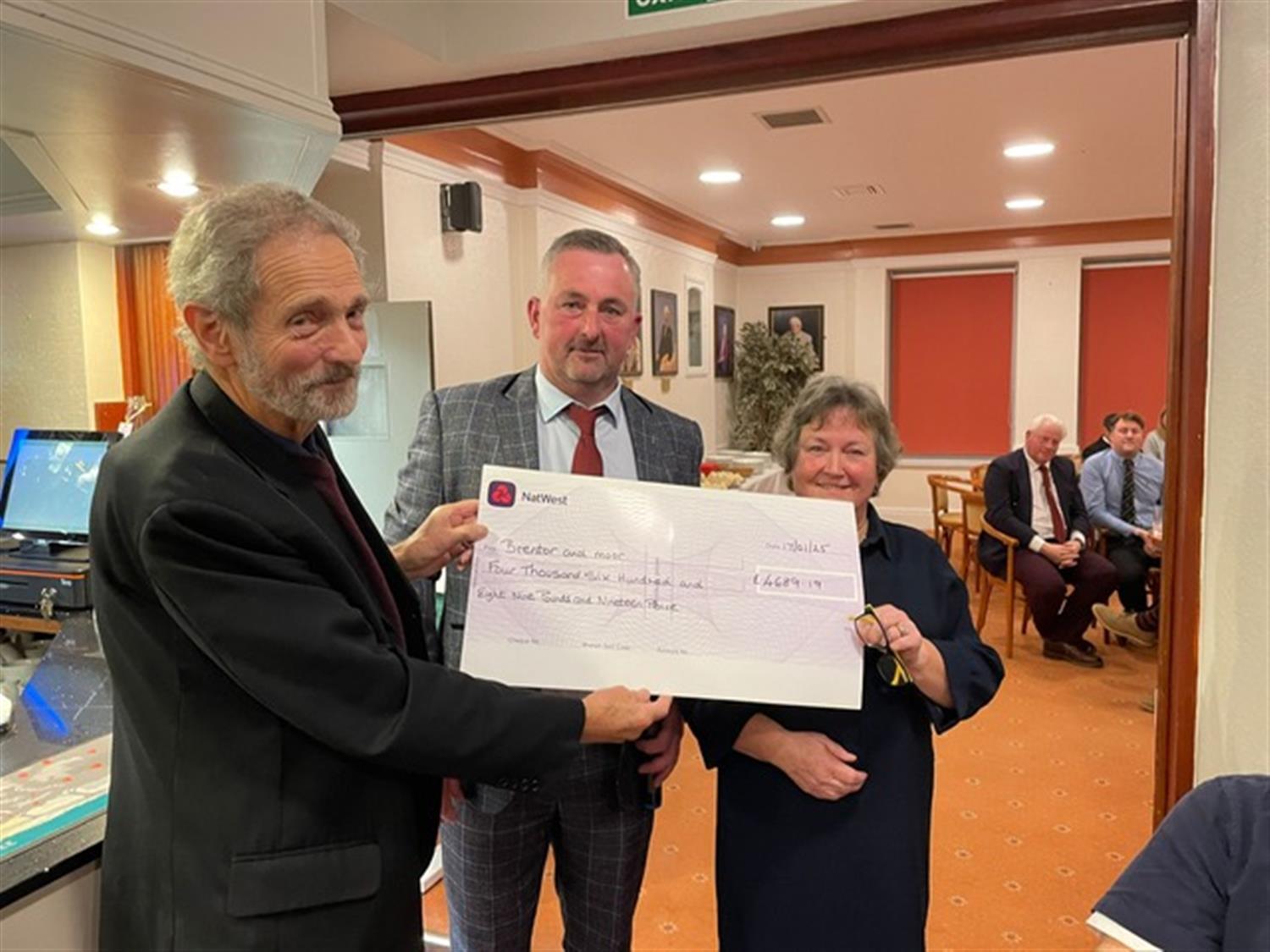Tavistock Golf Club present fund raising cheque